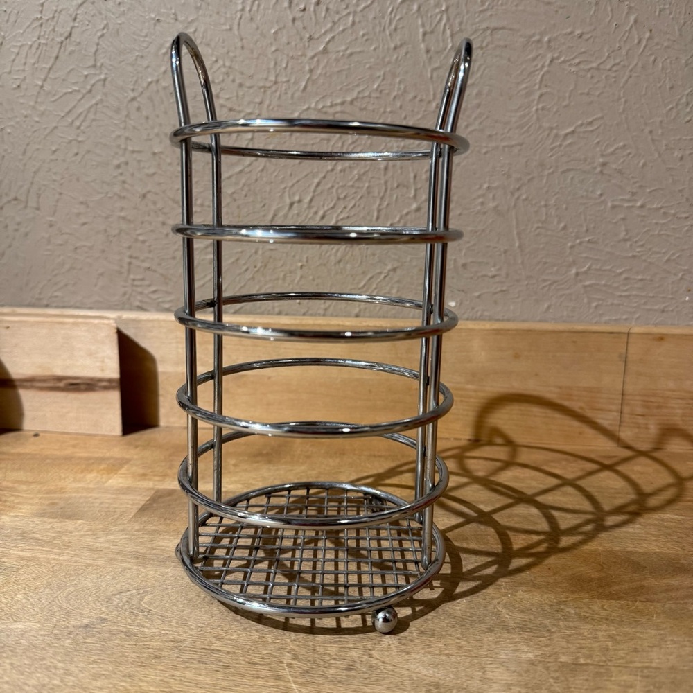 Silver Utensil Holder